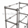 Tubular single upright shelving unit. Tubular structure. Assembling with an Allen key