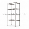 Etagère droite Simple en structure tubulaire en acier galvanisé. 4 niveaux sans tablettes. FitClamp