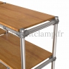 Tubular double upright shelving unit. Tubular structure. Quick and easy assembly with an Allen key. FitClamp