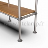 Tubular double upright shelving unit. Tubular structure. Foot option : plate 131