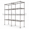 Tubular double upright shelving unit. Tubular structure