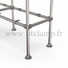 Tubular double upright shelving unit. Tubular structure. Foot option: plate 131. FitClamp