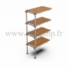 Upright shelving unit extension. B34 Tubular structure. FitClamp