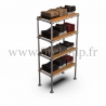 Tubular single upright shelving unit. Tubular structure. FitClamp