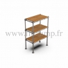 Tubular single upright shelving unit. Tubular structure. 3 levels