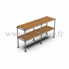 Tubular double upright shelving unit. Tubular structure. 2 levels