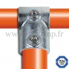 Tube clamp fitting 101 for tubular structures :  Short tee suitable for 2 tubes. FitClamp