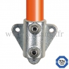 Conector tubular 146: Soporte de fijación con pletina triangular para montaje tubular. Con doble protección de galvanizado