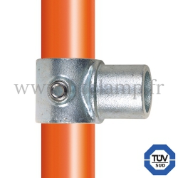 Conector tubular 147: T corto racor macho para montaje tubular. Con doble protección de galvanizado