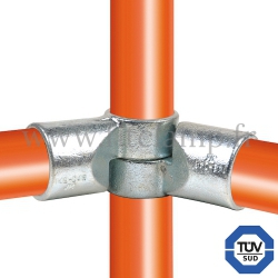 Conector tubular 148: Cruz giratoria horizontal para montaje tubular. con doble protección de galvanizado