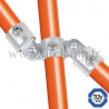 Tube clamp 167 for tubular structures: Double swivel vertical combination 180°. With double galvanised protection. FitClamp