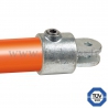 Conector tubular 173F: T corto giratorio pieza hembra para montaje tubular. Con doble protección de galvanizado