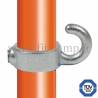 Tube clamp fitting 182: Hook clamp, compatible for use with single-tube tubular structures. FitClamp