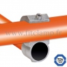 Conector tubular 201: Cruz girada abierta para montaje tubular. Con doble protección de galvanizado