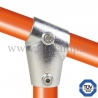 Conector tubular 253Z: T corto 11°-20° para montaje tubular. Con doble protección de galvanizado