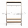 Tubular hallway furniture:  Furniture in tubular structure. Its industrial style is right on trend. FitClamp