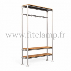 Tubular hallway furniture:  Furniture in tubular structure. Easy to install. FitClamp
