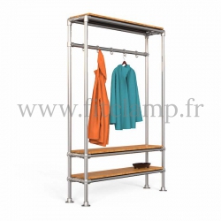 Tubular hallway furniture:  Furniture in tubular structure. Easy to install.