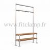 Tubular narrow hallway furniture: Furniture in tubular structure. Easy to install. FitClamp