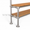 Tubular narrow hallway furniture: Furniture in tubular structure. Option foot : plate 131