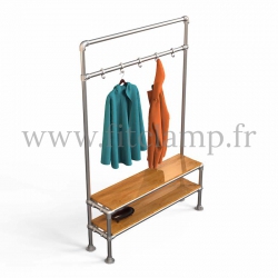 Tubular narrow hallway furniture: Furniture in tubular structure. Easy to install