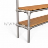 Tubular narrow hallway furniture: Furniture in tubular structure. Option foot : plate 184