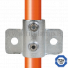 Conector tubular 246: Soporte de fijación en pared reforzado para montaje tubular. Con doble protección de galvanizado