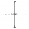 Tubular upright barrier start/end post: D48 Tubular structure. FitClamp