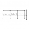 Tubular upright barrier post - Angled: D48 Tubular structure. Assembled with a simple Allen key