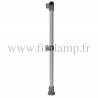 Tubular upright barrier post - Angled: D48 Tubular structure. FitClamp