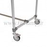 C42 Standard table in tubular structure: Industrial style. Foot option: Wheels