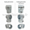 Racor tubular de acabado comparative : galvanizado simple o doble. FitClamp