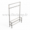 Meuble d'entrée flat en structure tubulaire - FitClamp