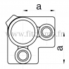 Conector tubular 116 : Codo intermedio compatible con 3 tubos para montaje tubular. Fitclamp. Par de apriete recomendado: 40 Nm