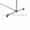 Raccord tubulaire 116 : Coude intermédiaire compatible 3 tubes pour un assemblage tubulaire. exemple. FitClamp