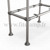 Raccord tubulaire 116 : Coude intermédiaire compatible 3 tubes pour un assemblage tubulaire. exemple 2. FitClamp