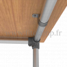 Raccord tubulaire 128 : Coude 90 Type corner  compatible 3 tubes pour un assemblage tubulaire. Exemple 1. FitClamp