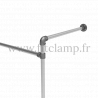 Raccord tubulaire 131 : Platine de fixation pour un assemblage tubulaire. Exemple. FitClamp