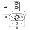 Schwarz Rohrverbinder 132 : Ovale Fußplatte für Rohrkonstruktion. Fitclamp