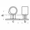 Black tube clamp fitting 143 for tubular structures : Handrail bracket. FitClamp