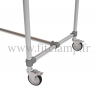 C42 Reinforced table in tubular structure: Industrial style. Foot option : Wheels