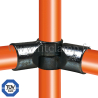Conector tubular 148: Cruz giratoria horizontal para montaje tubular