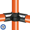 black tube clamp fitting 148 for tubular structures: Short swivel tee. Easy to install. FitClamp