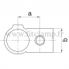 90° Black crossover tube clamp fitting 161 for tubular structures. Ficlamp
