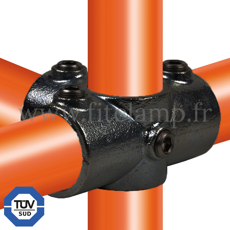 Conector tubular negro 176: Estrella intermedia para montaje tubular. Se montan con una simple llave Allen. FitClamp