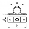 Conector tubular negro 198 : Anillo de fijación doble para montaje tubular. FitClamp