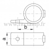 Conector tubular negro 199 : Anillo de fijación individual para montaje tubular. FitClamp