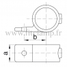 Schwarz Rohrverbinder 199 : Befestigungsring mit Flansch 1 Bohrung für Rohrkonstruktion. FitClamp