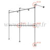 Tube clamp fitting 101:  Short tee suitable for 2 tubes, for tubular structures. Easy to install. FitClamp