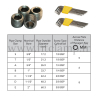 Tube clamp fitting 127 for tubular structures. Size of Screw and Allen Key. FitClamp